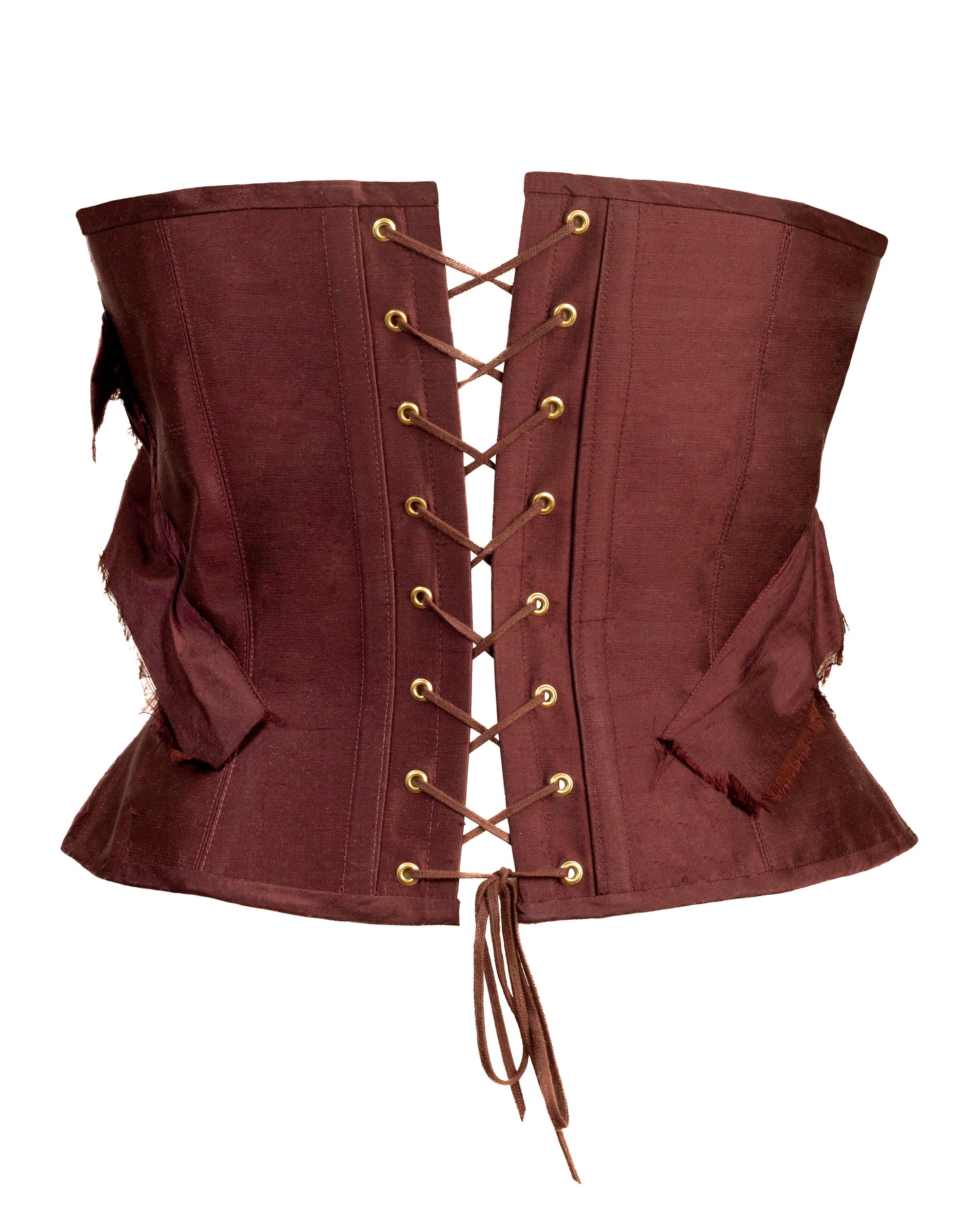 Distressed Asymmetric Corset Top image 4